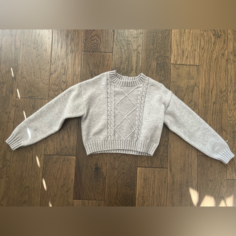 Elodie Grey Crop Sweater